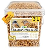EWL Naturprodukte Soldatenfliegenlarven getrocknet 3 ltr. Premium Insektensnack...