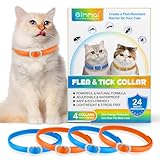 Anti-Floh- und Anti-Zecken-Halsband für Katzen, 4 Stück gegen Larven und Eier...