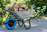 TIREX by xonic® Schubkarre mit Stahlfelge – Verzinkte Wanne bis 250kg/ 100l -...