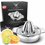 VALUXE® Premium Zitronenpresse Edelstahl - Zitruspresse für Zitronen, Limetten...