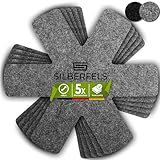 SILBERFELS Premium Filz Pfannenschutz Stapelschutz Topfschoner | 38 cm [5er Set]...