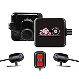 VSYSTO Motorrad DashCam mit 130 ° Weitwinkel Doppellinse Vordere und hintere...