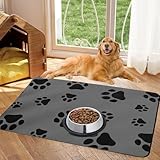 Caiyloxn Napfunterlage Hund 60 X 40 cm Haustierfuttermatte für Hunde und Katze...