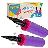 Balloono 2X Hand Luftballonpumpe - für schnelles und einfaches Aufpumpen -...