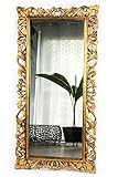 Naturesco Edler Wandspiegel Barockspiegel handgefertigt Holzrahmen Gold antik...