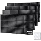 Ohuhu Akustikschaumstoff Akustikpaneele 48 Stück mit Aufkleber, 30 x 30 x 5 cm...