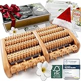 HELDSON® Fußmassageroller Holz - FSC®100% - Fußmassagegerät - Massage...