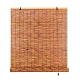 Bambusrollo Wetterfest Aussen Balkon Rollo Mit Haken Retro Schilf Vorhang...