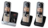 Panasonic KX-TG6723GB Trio Schnurlostelefon mit 2 zusätzlichen Mobilteilen (4,6...