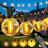 LED Lichterkette Außen Outdoor Strom, 30M 46+2 G40 Glühbirnen mit...