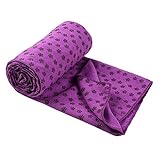 Yoga Handtuch Yogadecke, Rutschfest, Schnelltrocknend 180x60cm, XXL Decke für...