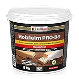 Isolbau Holzleim PRO-D3-5 kg Eimer Extra starker Holzkleber für alle Holzarten,...