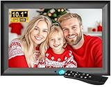 OBVHNUA Digitaler Bilderrahmen 10,1 Zoll Elektronischer Fotorahmen 1280x800 IPS...