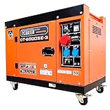 DeTec. Diesel Generator 3 Phasen 5500 Watt Starkstrom I 1-Zylinder Diesel Motor...