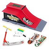 KETIEE Finger Skateboard Ramp Set, Mini Skateboard Ramp mit Fingerboard Skate...