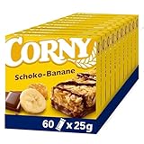 Müsliriegel Corny Classic Schoko-Banane, mit Schokolade und Banane, Multipack...