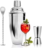 ASANMU Cocktailshaker Set, 750ML Edelstahl Cocktail Shaker Professional Cocktail...