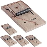 ARTECSIS 5er Pack mit klassischen Rattenfallen aus Holz, Schlagfalle,...