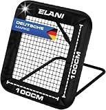 ELANI - Rebounder für Fußball 1x1m mit Schutzrand & 6 Heringen für sicheren...