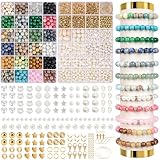 ARTREE Natürliche 8mm Perlen Für Armbänder,Edelstein Perlen Set Perlen...
