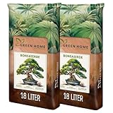 Green Home Bonsai Erde 36L – Hochwertige Bonsaierde für gesunde Wurzeln &...