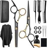 Haarschere Set, 15 Stücke Friseurschere Set Friseurscheren Profi 6,7 Zoll...