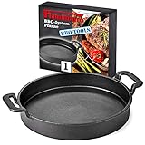 FLAMMBURO BBQ-SYSTEM Pfanne Ø 30 cm – Gusseisen mit porzellanemaillierter...