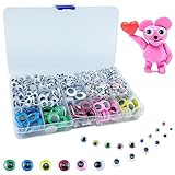 Nutabevr 1500 Stücke Selbstklebend Wackelaugen Geschenk für Kinder,Kunststoff...