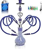 Shisha Komplettset mit 4 Schläuchen, 22'' Großes Shisha Kit für bis zu 4...