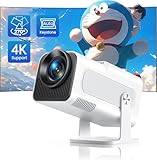 Mini Beamer 4K Unterstützung, 【Auto Keystone】 Full HD 1080P Beamer...
