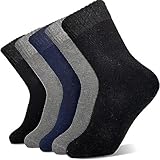 Hocerlu Warme Socken Herren, Thermosocken Dicke Wintersocken Frotteesohle...