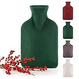 Blumtal Premium Wärmflasche mit Bezug aus Polar Fleece - Wärmeflasche aus...