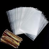 Faburo 200pcs Cellophantüten Klar 8x12cm Süßigkeiten Tütchen Transparent mit...