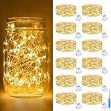 btfarm 12 Stück/3 Modi LED Lichterkette Batterie Klein, 2M 20LED Lichterkette...