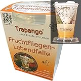 Fruchtfliegenfalle-Lebendfalle Trapango® wiederverwendbar ✓, Made in Germany...