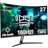Minifire 27 Zoll Gaming Monitor, 180Hz, Curved Gaming Monitor, Lautsprecher,...