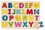 Goki Alphabetpuzzle aus Holz - 30 x 21 x 1 cm, 26 Teile, pädagogisch wertvoll,...