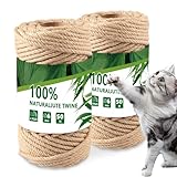 Zosenyer Sisalseil für Kratzbaum, 2 Stück 6mm Kratzbaum Seil 50m für DIY...
