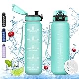 Vikaster Sport trinkflasche, 1000ml BPA-frei trinkflasche, Trinkflasche Fahrrad,...