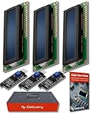 AZDelivery 3 x HD44780 16x2 LCD Modul Display Bundle mit I2C Schnittstelle 2x16...