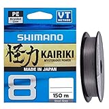 Line Kairiki 8, 150 m, 0,16 mm, 10,3 kg, Stahlgrau, grau