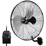 COSTWAY Wandventilator Industriell 56cm, 85° Oszillation & 30° verstellbare...