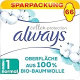 Always Ultra Binden Damen Gr. 1, Cotton Protection Normal, 66 Damenbinden mit...