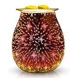 Duftlampe Elektrisch aus Glas, Elektrische Duftlampe für wachs, 3D-Feuerwerk...