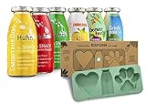 SmoothieDog Eisform für Hundeeis + 6er Mix Probierset - Natürlicher Hundesnack...