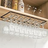 MXTIMWAN 4 Reihige Weinglashalter Gläserhalter aus Metall, Hängender...