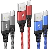 USB C Kabel 3 Pack 1.8M Ladekabel USB C Schnellladekabel QC 3.0 USB Typ C Kabel...