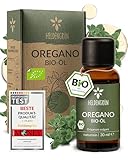 Heldengrün® BIO Oregano Öl [HOCHDOSIERT] mit +82% Carvacrol - Zertifiziertes...