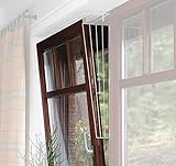 TRIXIE 2X Kippfenster-Schutzgitter, Seitenelement, weiß - 62x16/8cm, inkl....