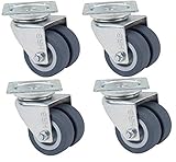 HRB Strandkorbrollen, 4 Stück Lenkrollen Premium, Tragkraft 400 kg